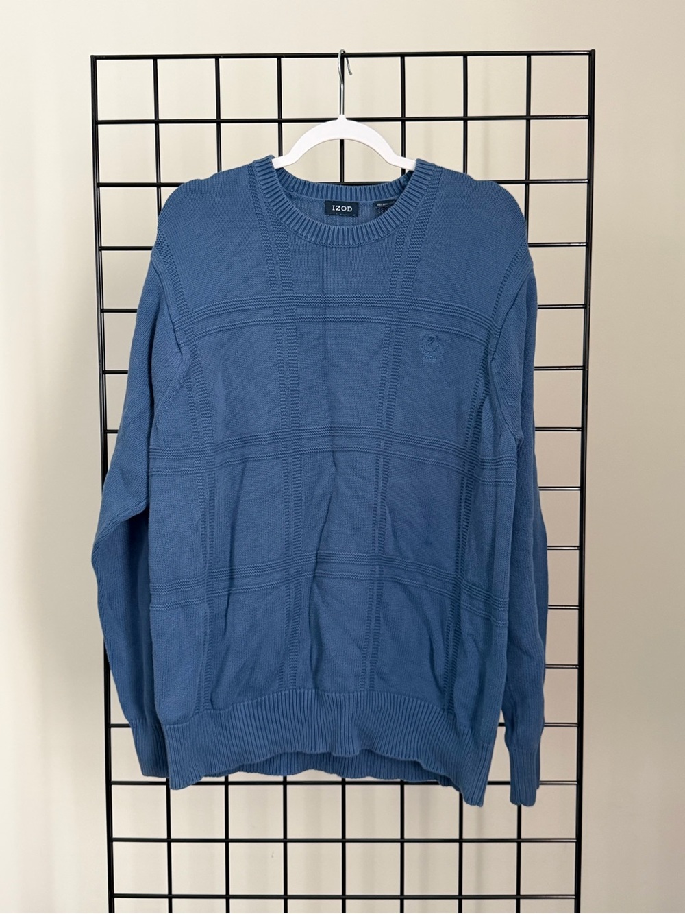 Izod Men's Slate Blue Crewneck Sweater